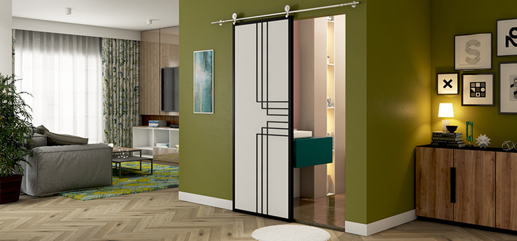 sliding bathroom door installation in Eustis